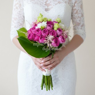 Букет невесты из пионовидных роз